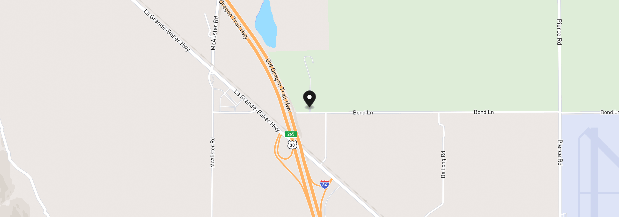 Map showing the location of 63411 Bond Ln, La Grande, OR 97850
