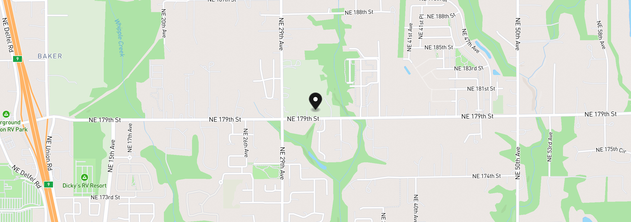 Map showing the location of 0 NE 179th St, Ridgefield, Wa 98642