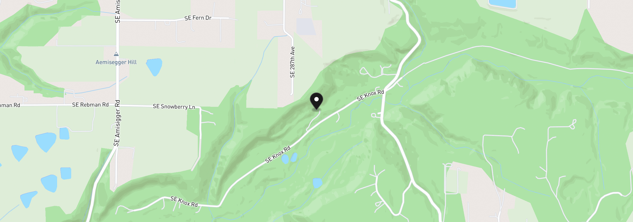 Map showing the location of 28851 SE Knox Rd, Boring, OR 97009