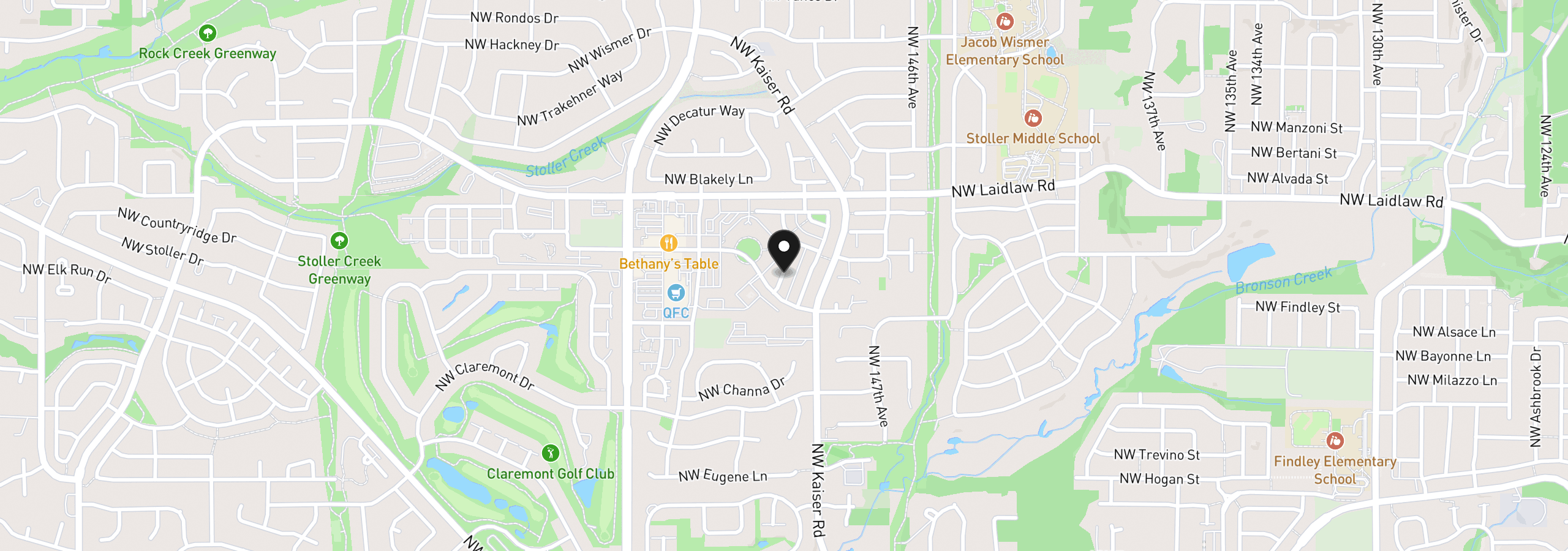 Map showing the location of 4682 NW Gannet Ter, Portland, OR 97229