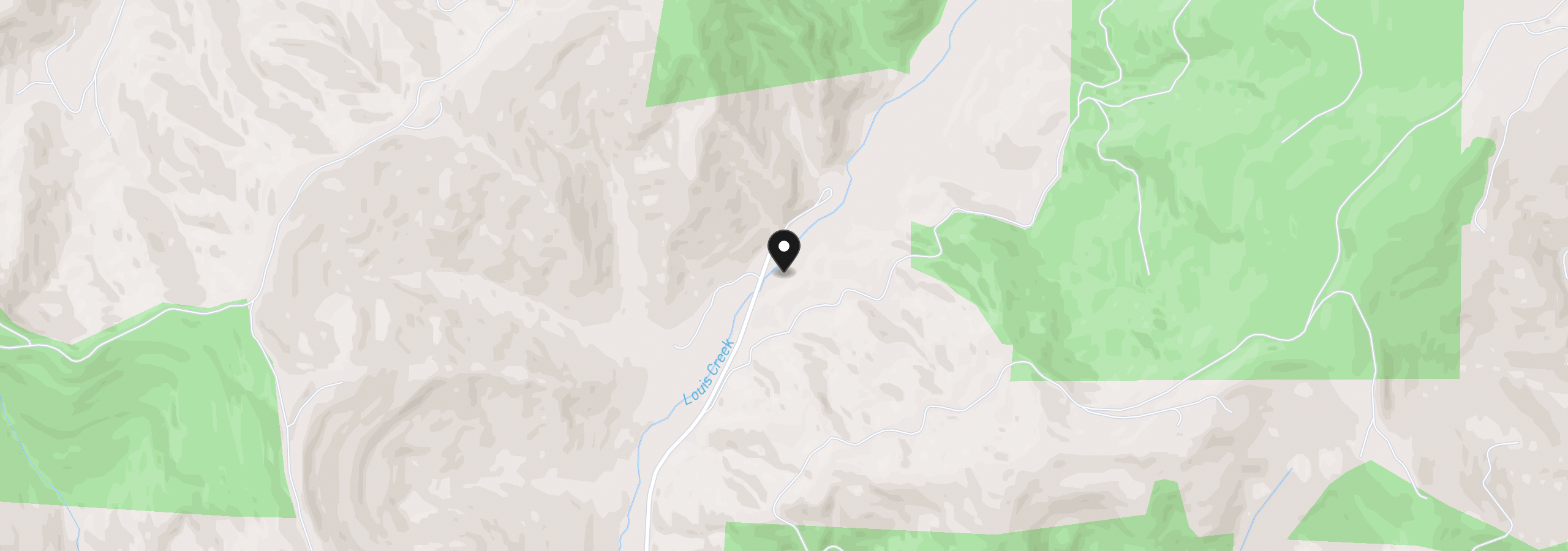 Map showing the location of 0 Louis Creek Rd, Myrtle Creek, OR 97457