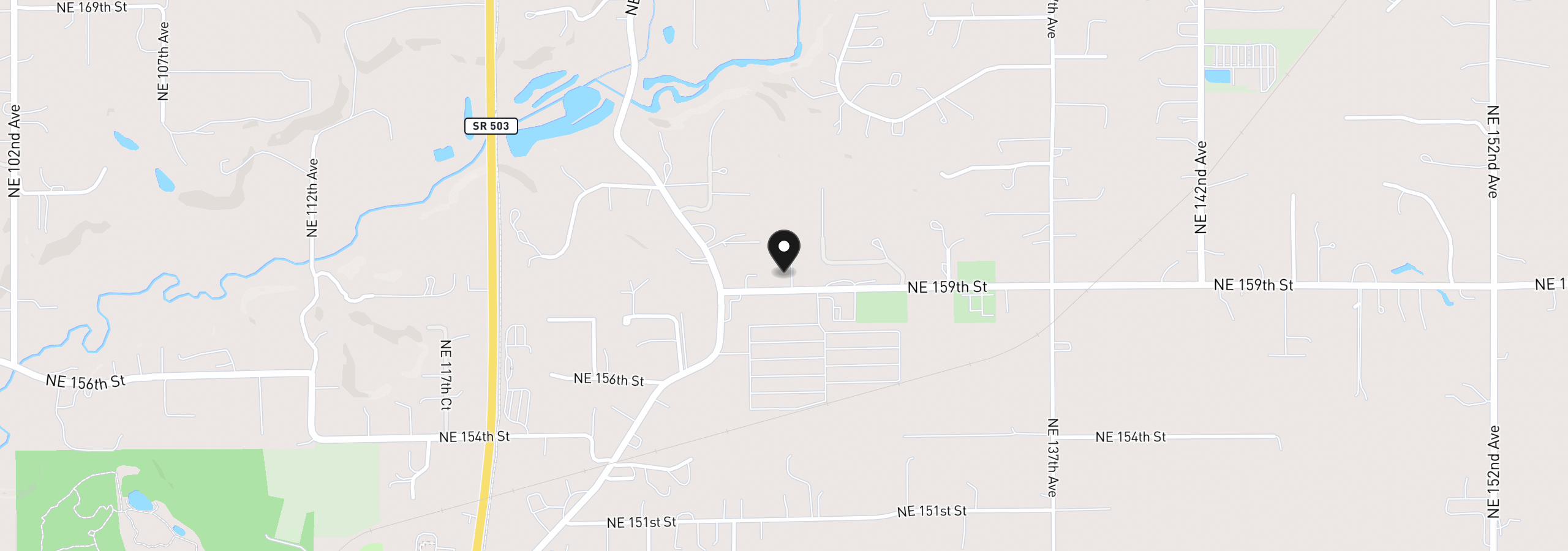 Map showing the location of 12718 NE 159th St, Brush Prairie, Wa 98606