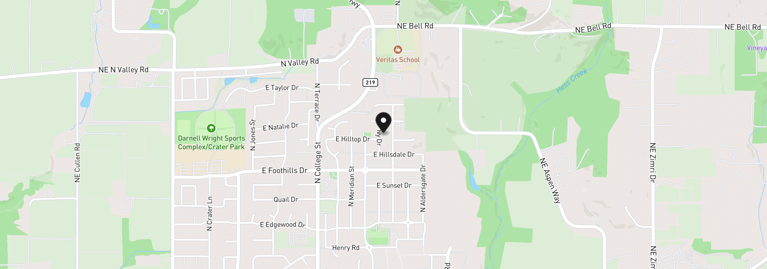 Map showing the location of 3608 N Ivy Dr, Newberg, OR 97132