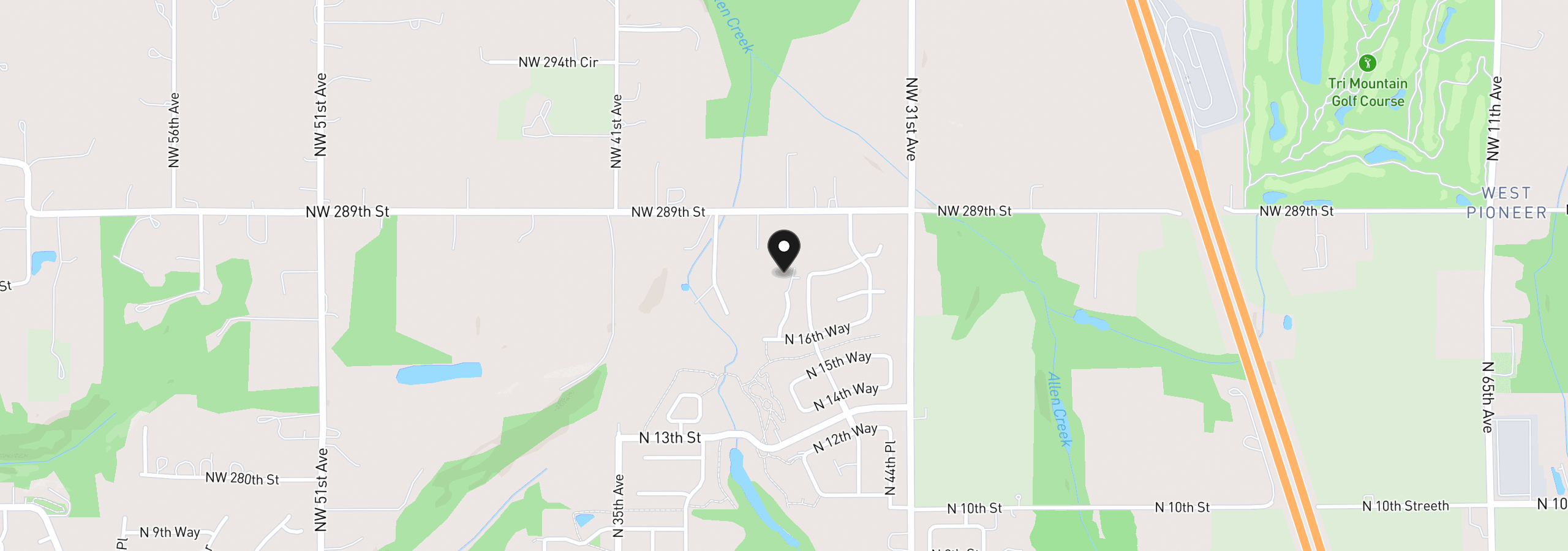 Map showing the location of 1816 N 41st Ct, Ridgefield, Wa 98642