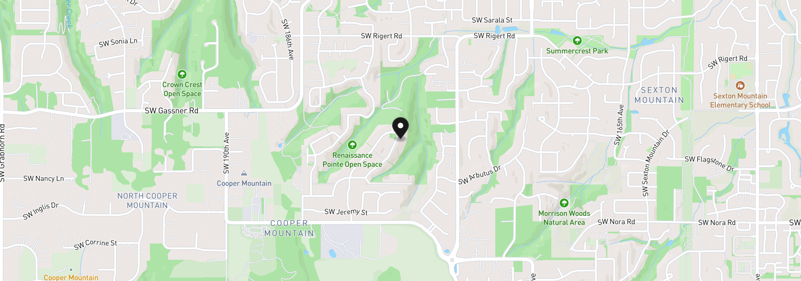 Map showing the location of 8704 SW Marseilles Dr, Beaverton, OR 97007