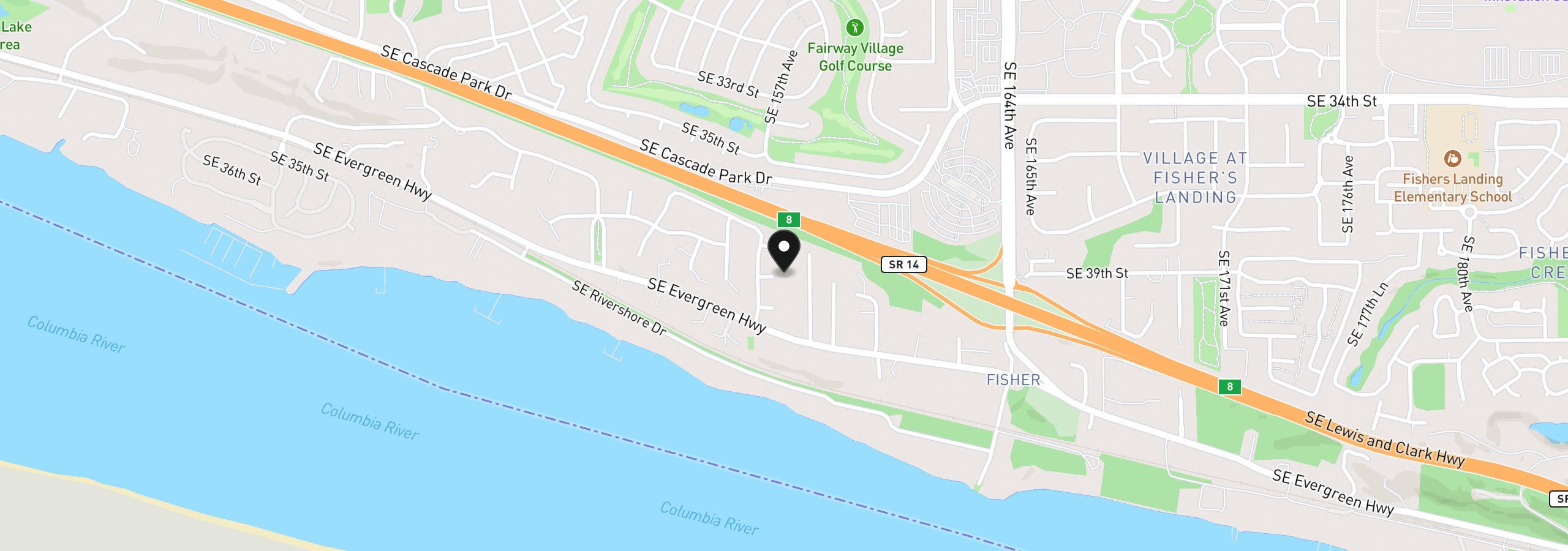 Map showing the location of 15513 SE 39th Cir, Vancouver, Wa 98683