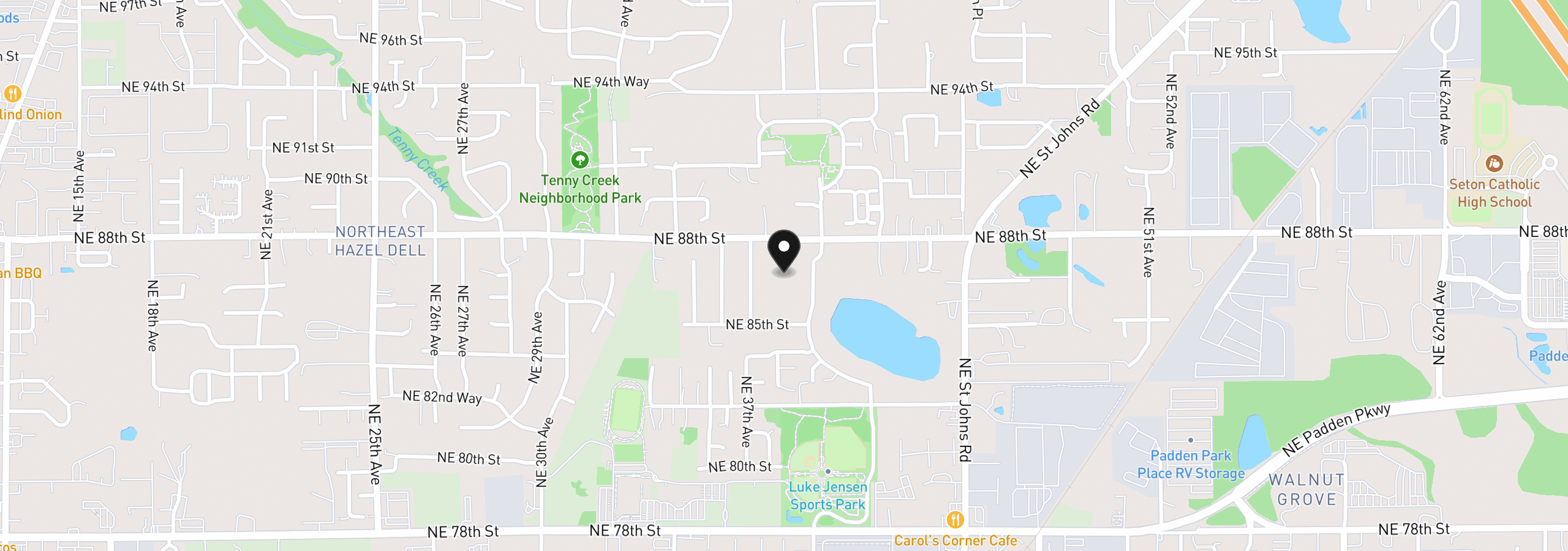 Map showing the location of NE 38th St 14, Vancouver, Wa 98665