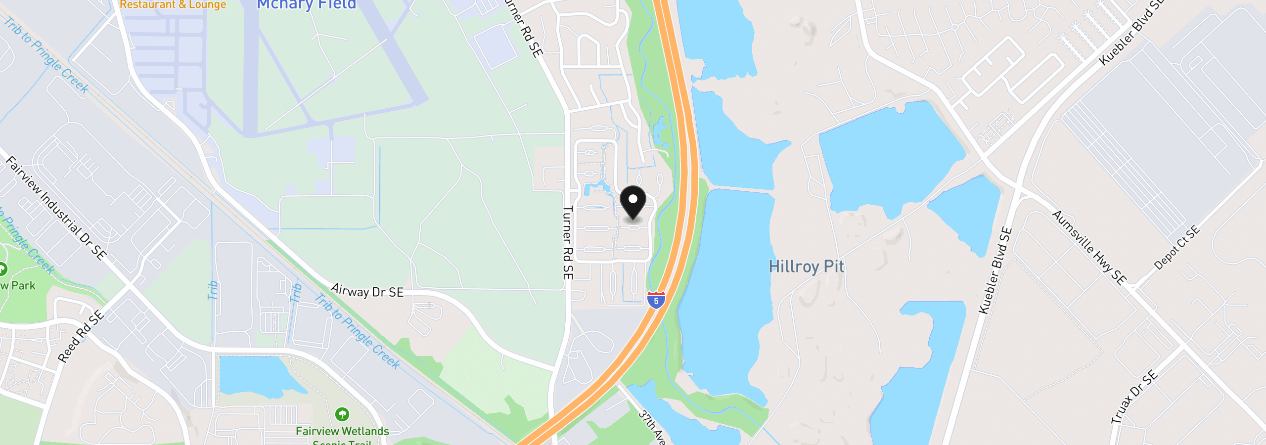 Map showing the location of 3326 Turner Rd, Salem, OR 97302