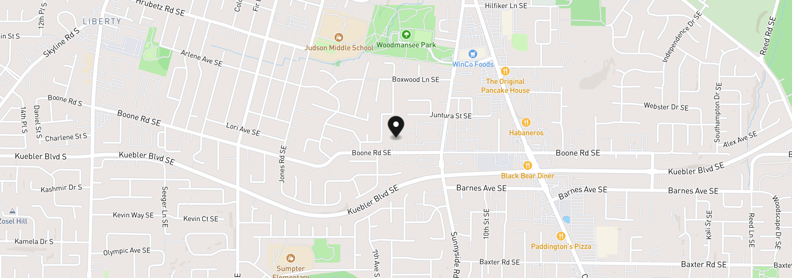 Map showing the location of 781 Boone Rd 28, Salem, OR 97306