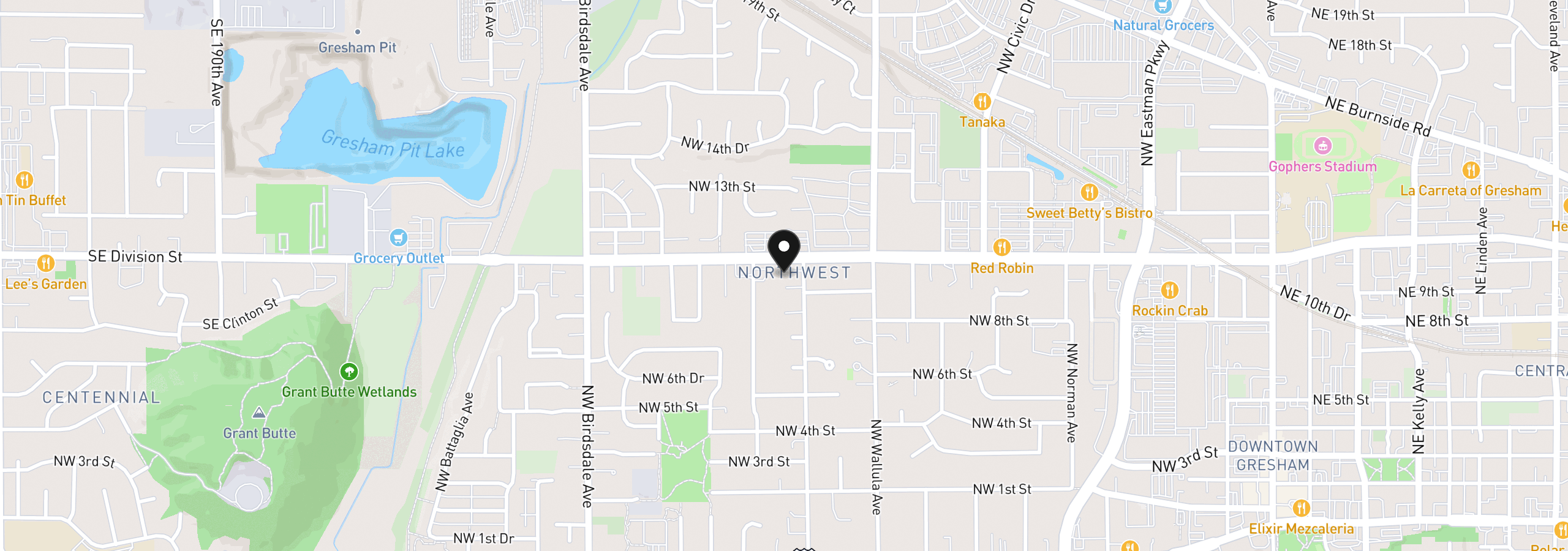 Map showing the location of 963 NW Towle Ave, Gresham, OR 97030