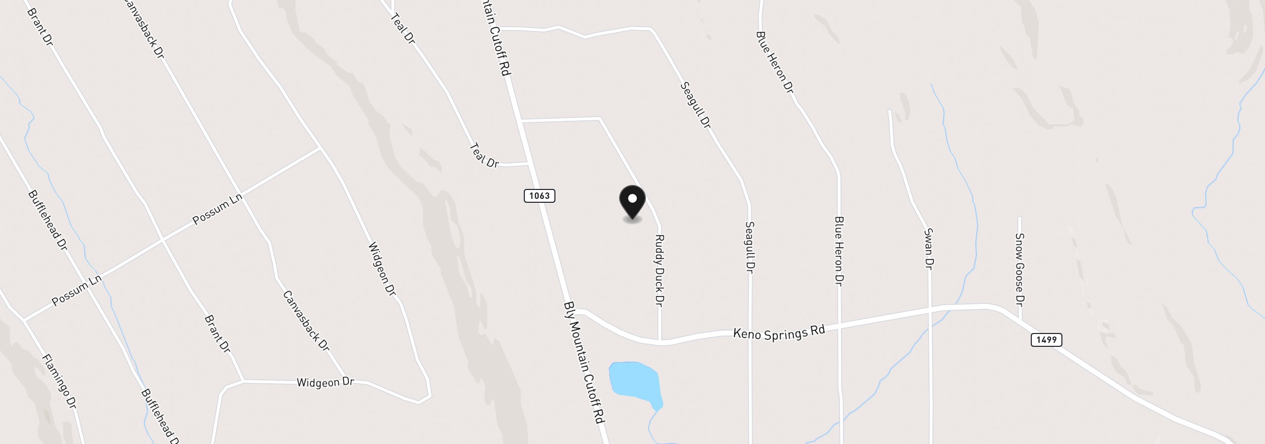 Map showing the location of 5560 Ruddy Duck Dr, Bonanza, OR 97623