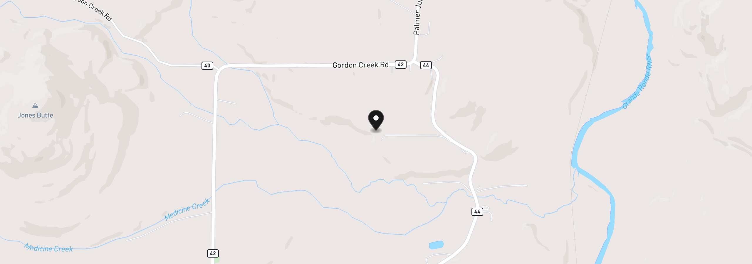 Map showing the location of 71564 Palmer Junction Rd, Elgin, OR 97827