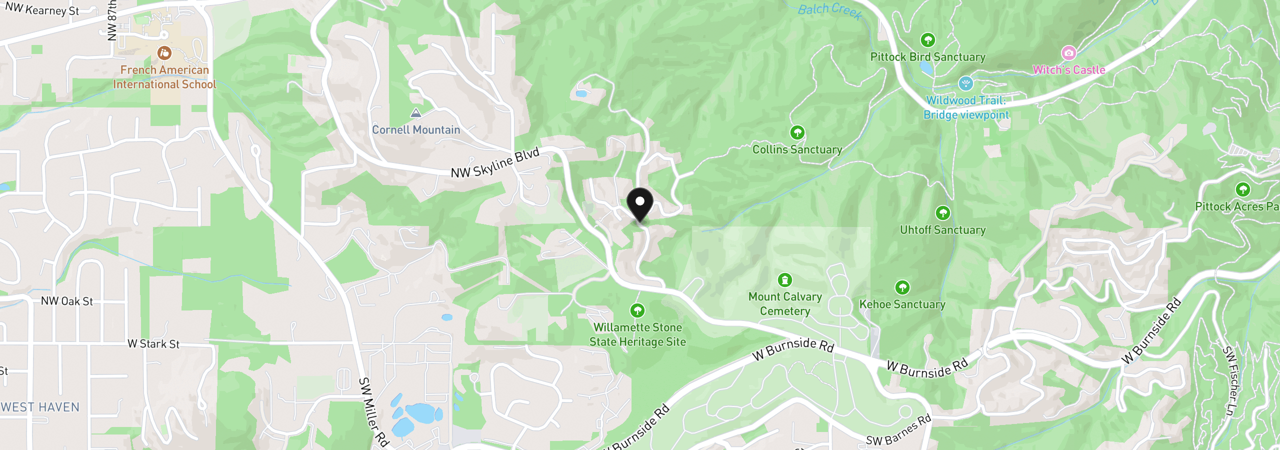 Map showing the location of NW Royal - Lot 1 Blvd, Portland, OR 97210