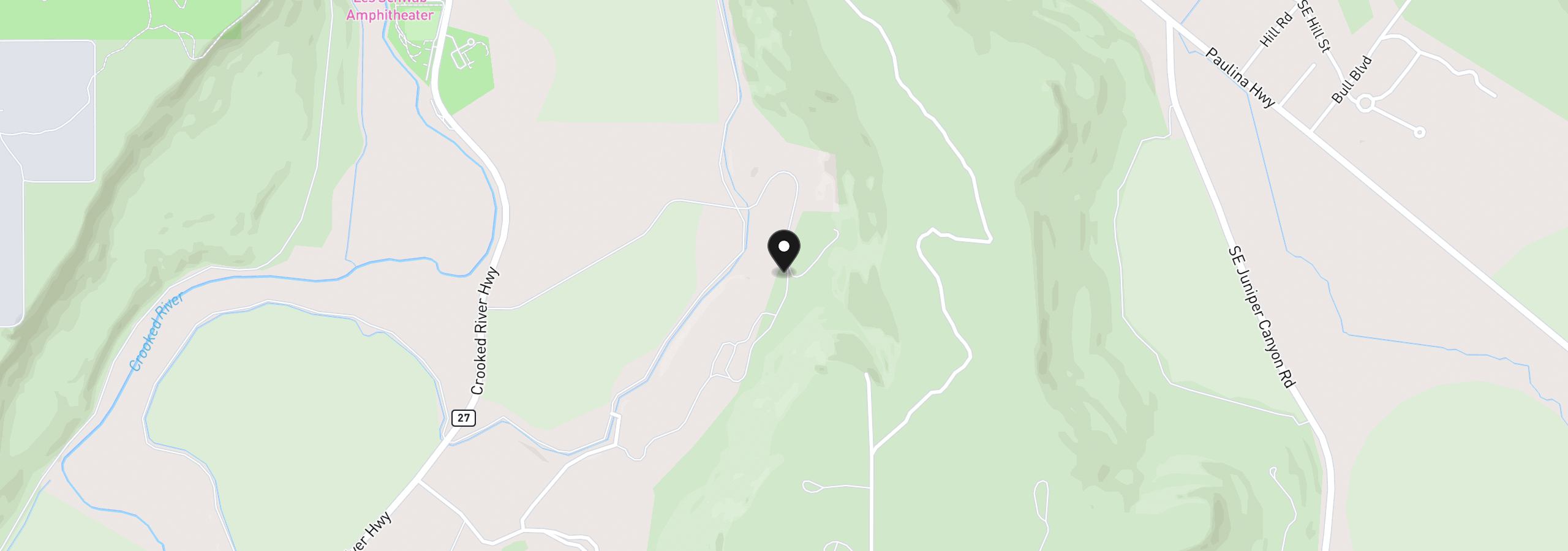 Map showing the location of 2300 S Main St, Prineville, OR 97754