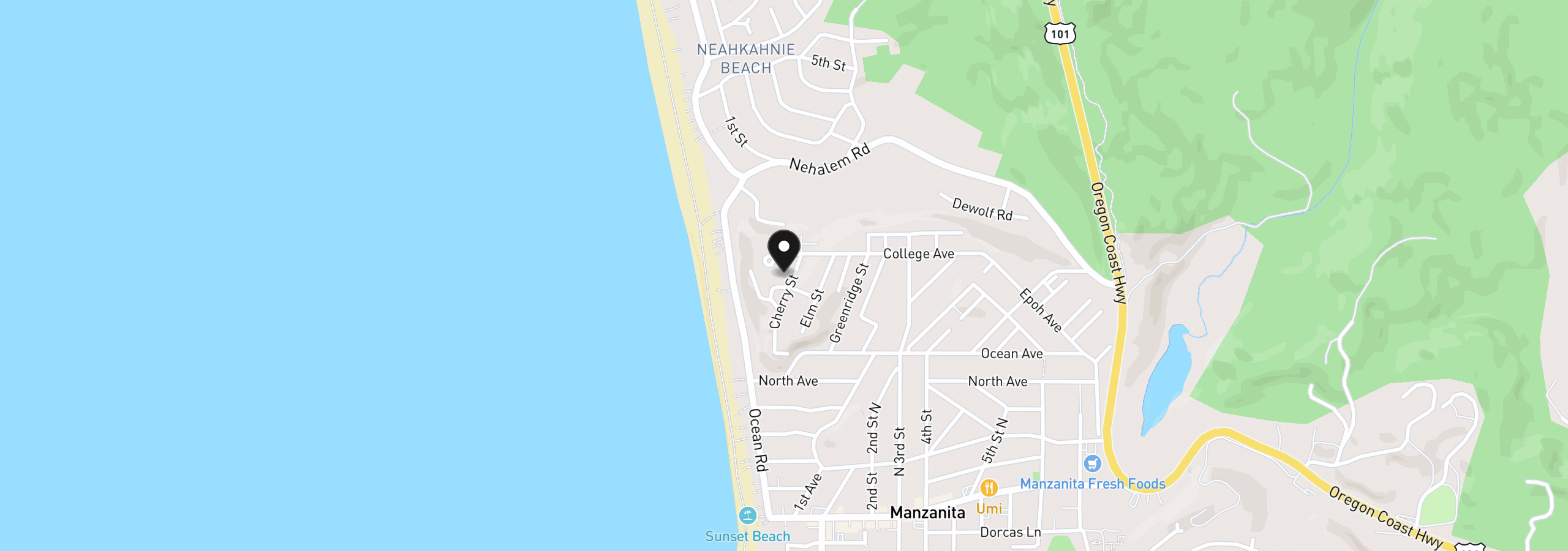 Map showing the location of Tl 1503 Cherry St, Manzanita, OR 97130