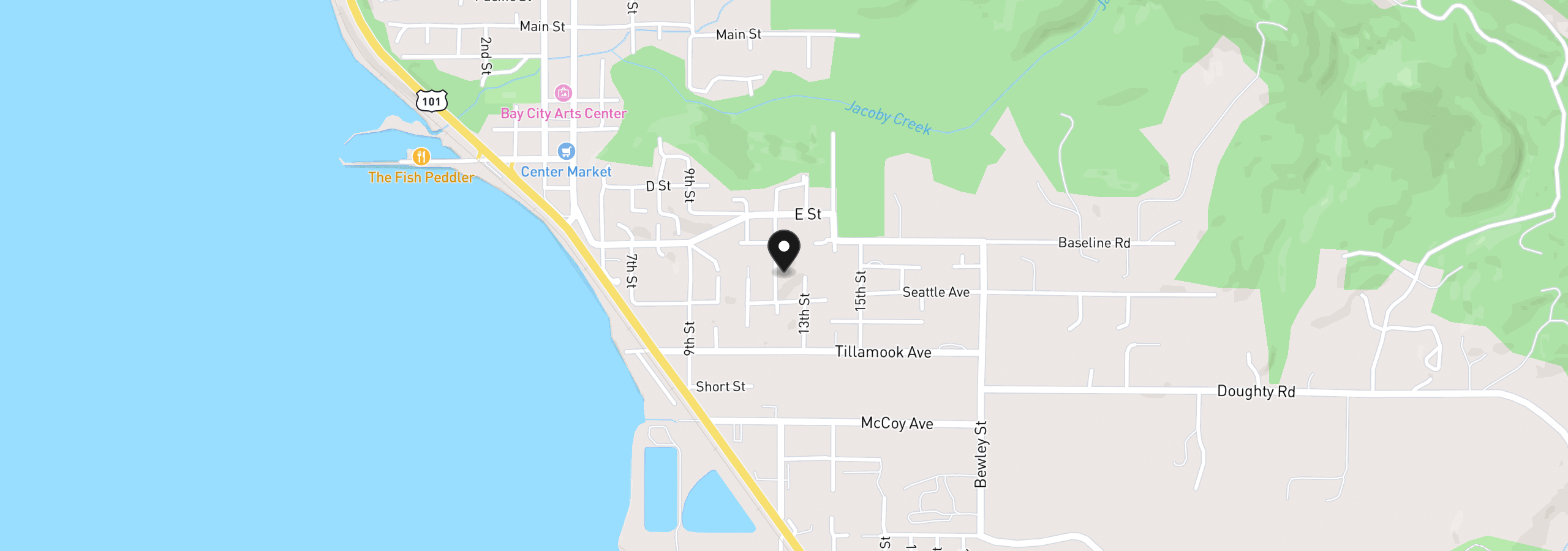 Map showing the location of Vl 1102 12th St, Bay City, OR 97107
