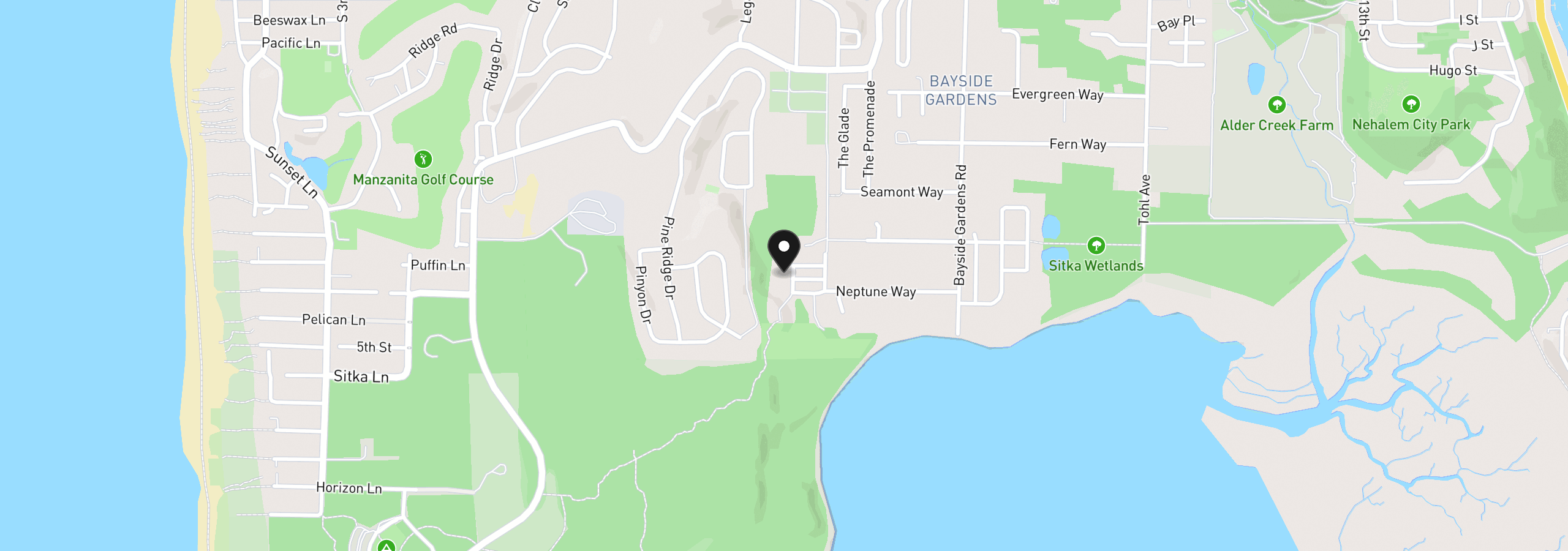 Map showing the location of 0 Creekside Dr 4, Nehalem, OR 97131