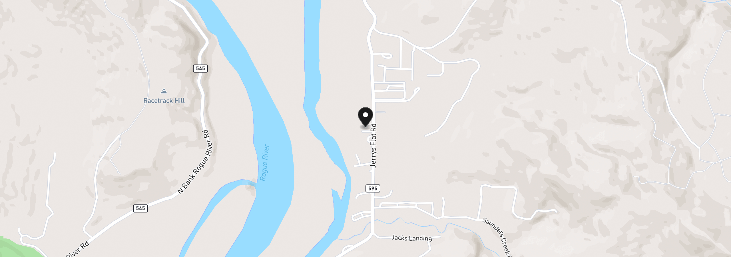 Map showing the location of 95665 Jerrys Flat Rd, Gold Beach, OR 97444
