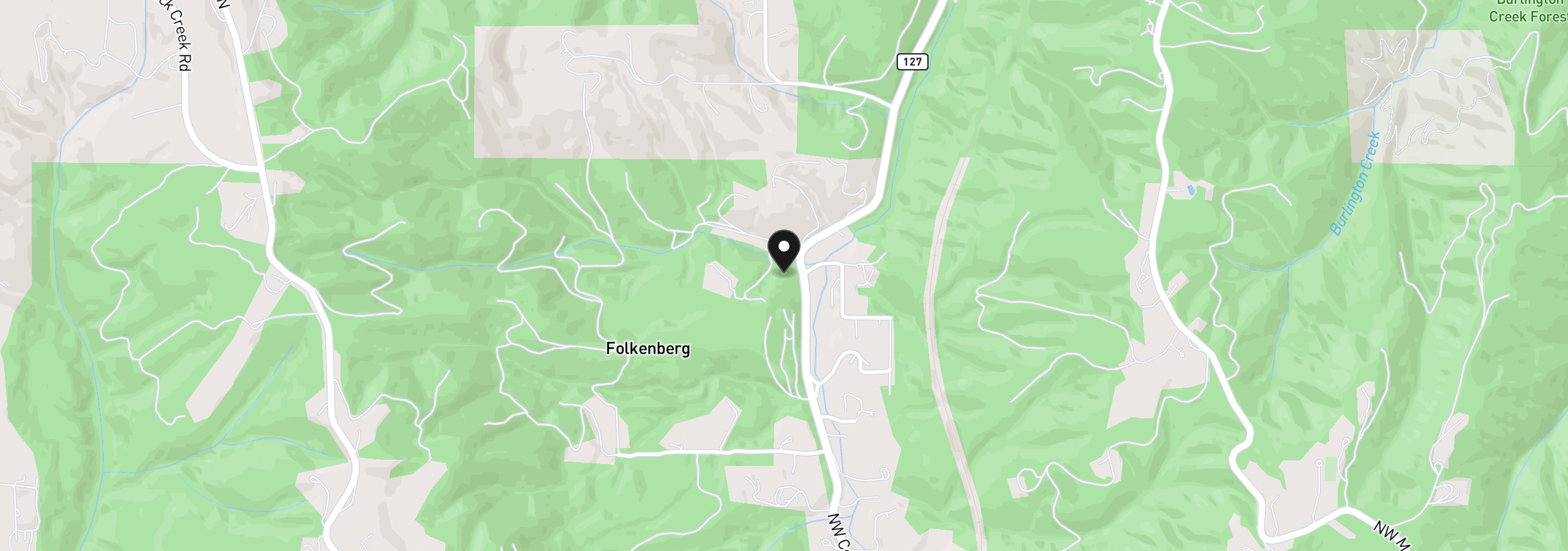 Map showing the location of 15055 NW Cornelius Pass Rd, Portland, OR 97231