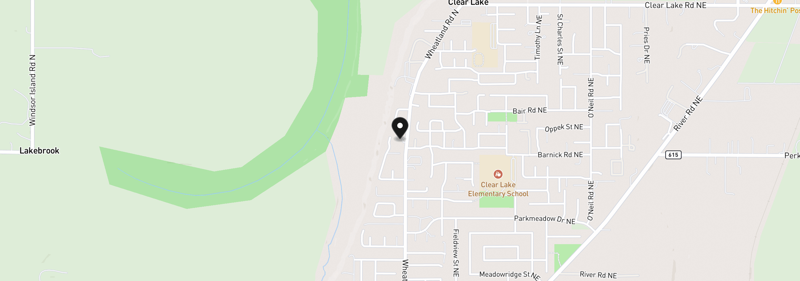Map showing the location of 7515 Wheatland Rd N, Keizer, OR 97303
