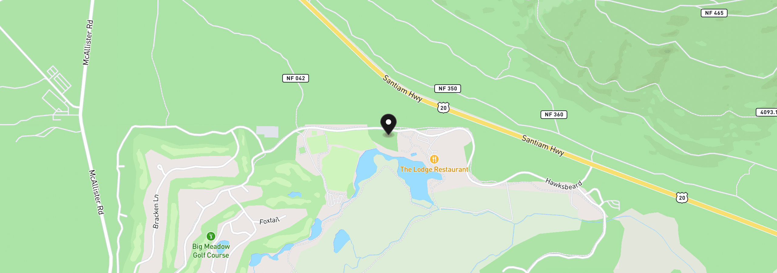 Map showing the location of 12960 Hawks Beard Chc63, Sisters, OR 97759