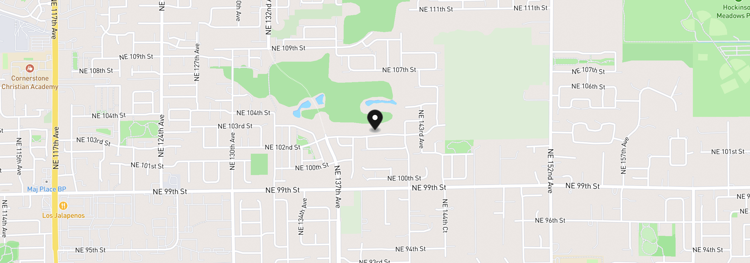 Map showing the location of 13910 NE 102nd St, Vancouver, Wa 98682