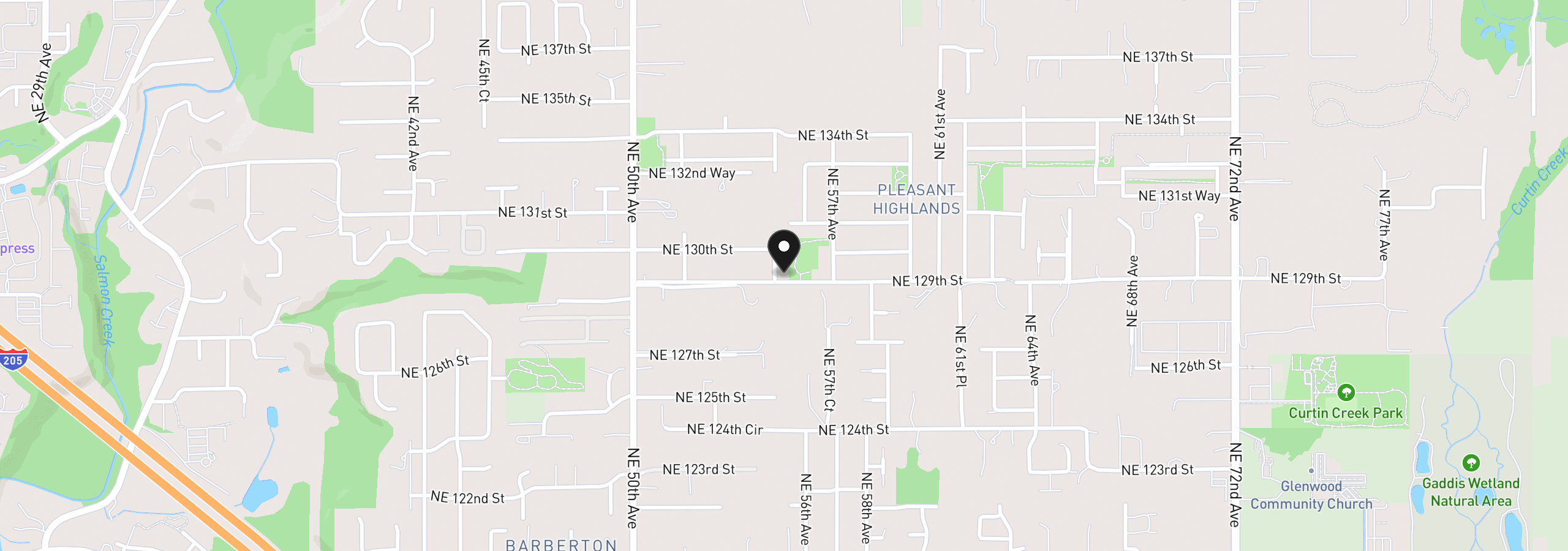 Map showing the location of 12903 NE 55th Ave, Vancouver, Wa 98686