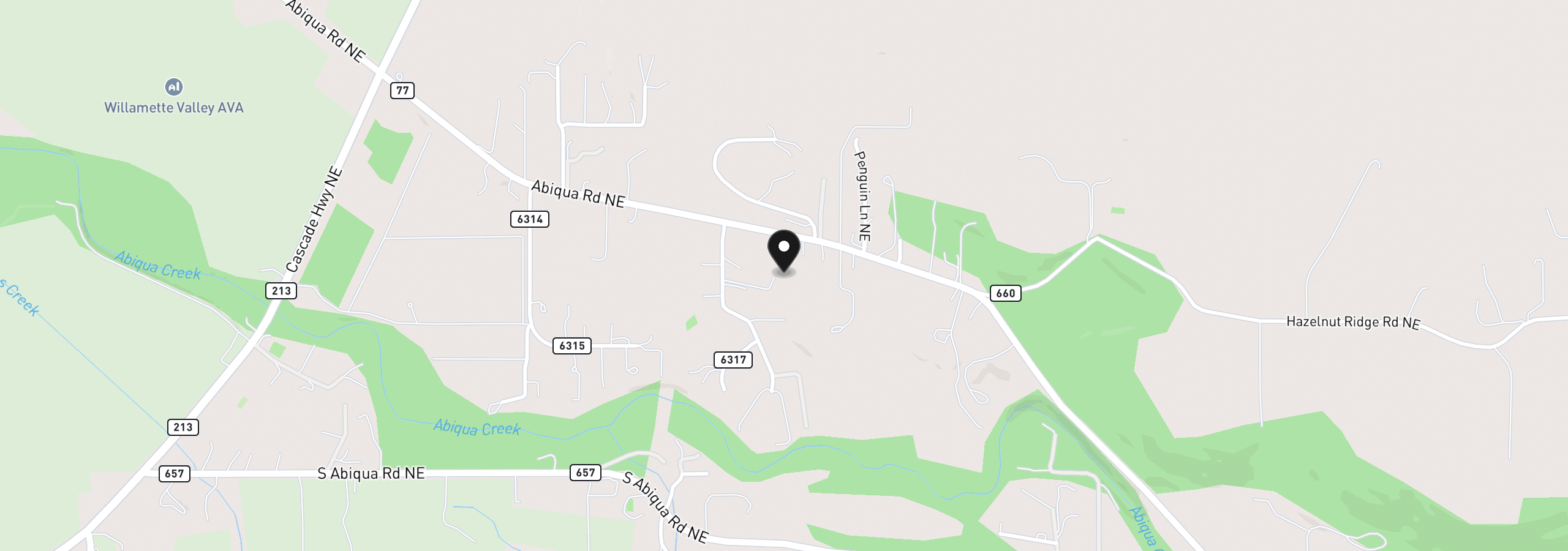 Map showing the location of 7062 River Bend Dr NE, Silverton, OR 97381