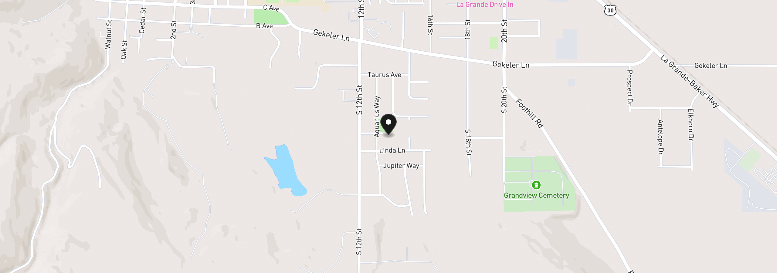 Map showing the location of 11700 Gemini, La Grande, OR 97850