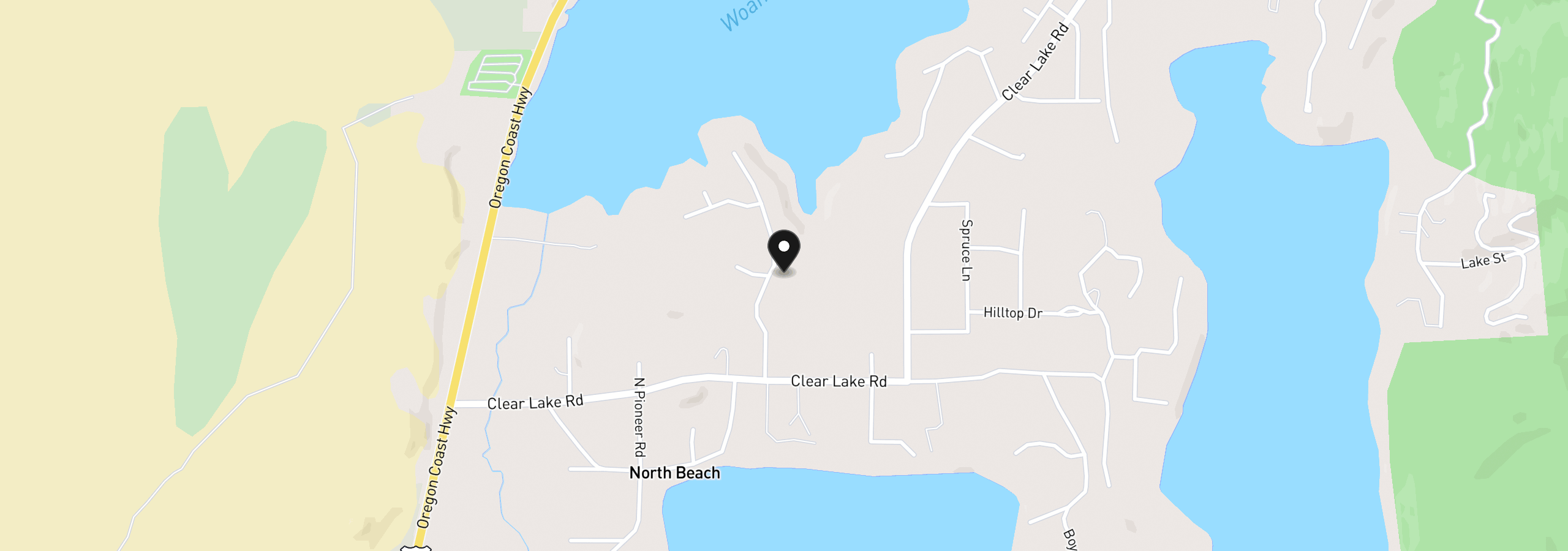 Map showing the location of 83391 S Cove Dr, Florence, OR 97439
