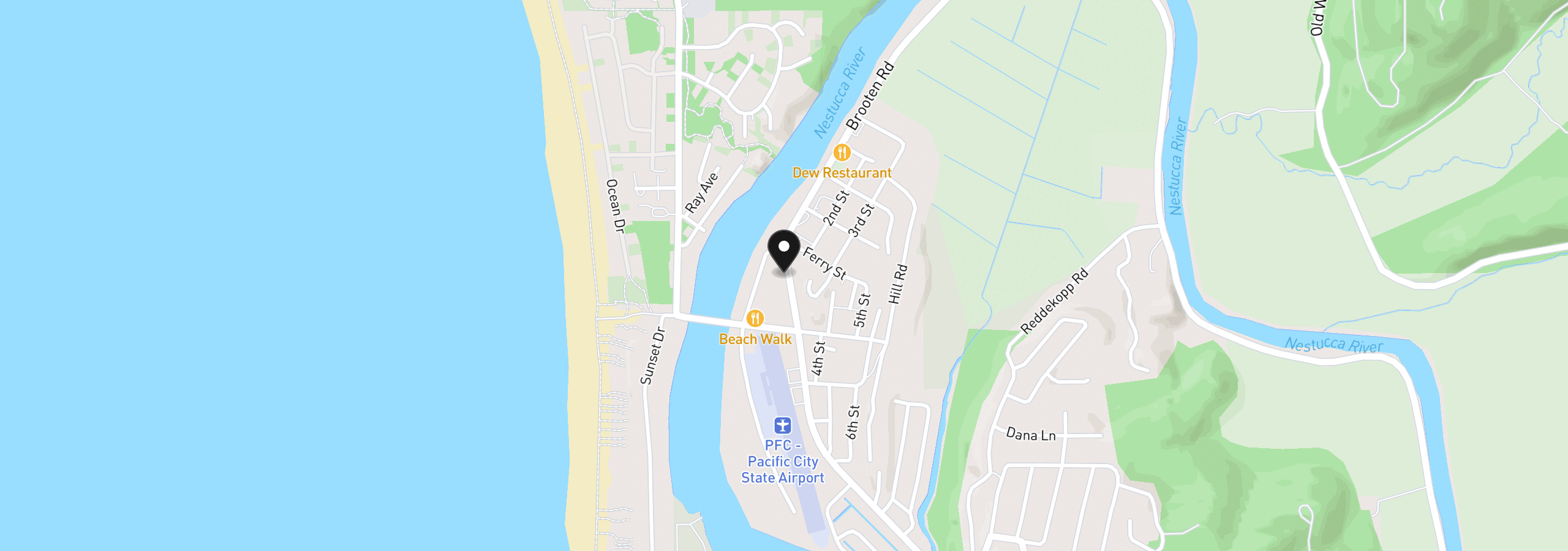 Map showing the location of Tl 8101, Pacific City, OR 97135