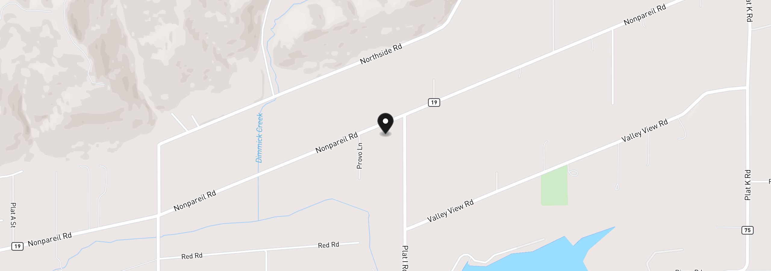 Map showing the location of 3421 Nonpareil Rd, Sutherlin, OR 97479