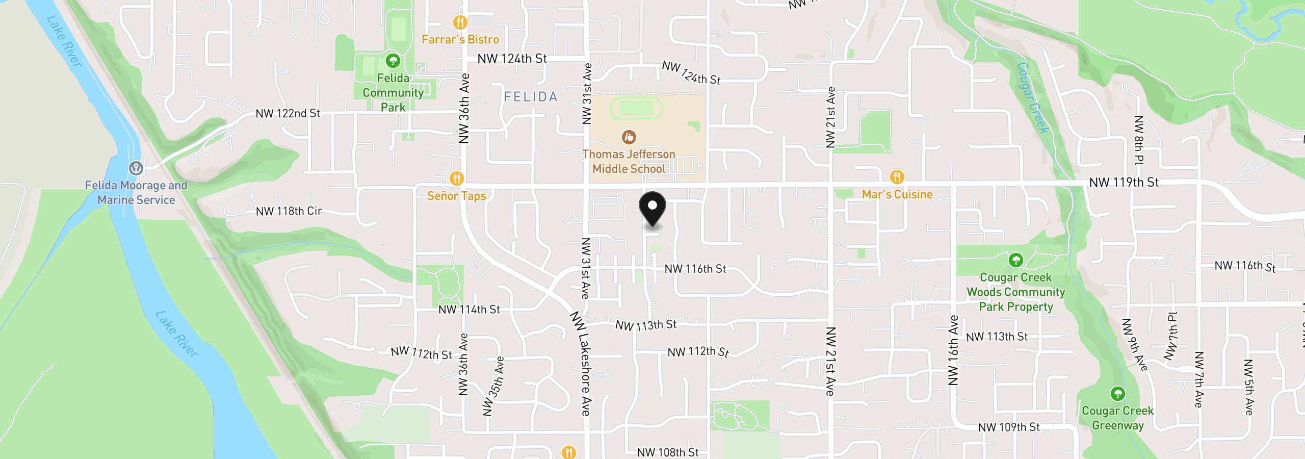 Map showing the location of 2722 NW 117th Cir, Vancouver, Wa 98685