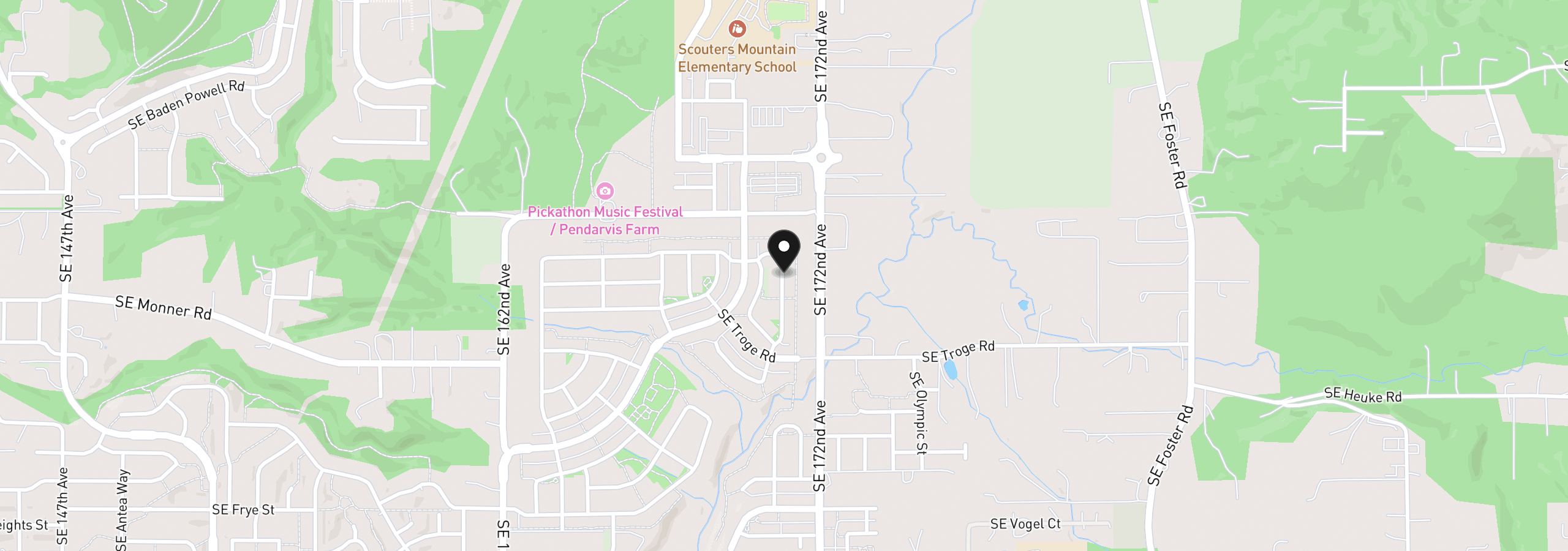 Map showing the location of 16500 SE Pacific Crest Trail Pl Lt 752, Happy Valley, OR 97086