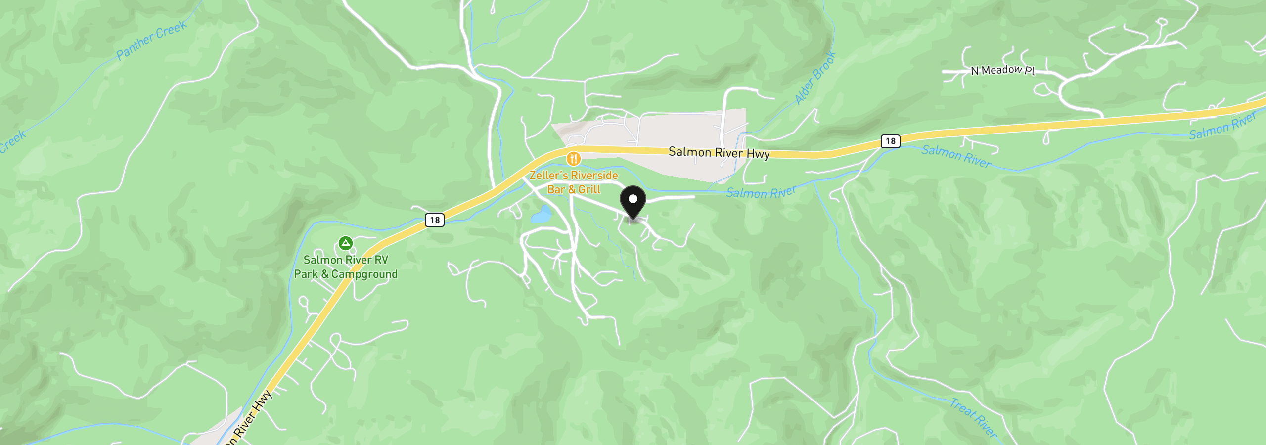 Map showing the location of 136 N Davis Ln, Otis, OR 97368