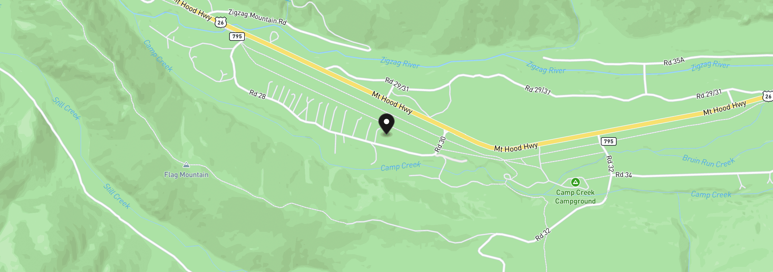 Map showing the location of 76321 E Rd 30 Lot 47, Rhododendron, OR 97049