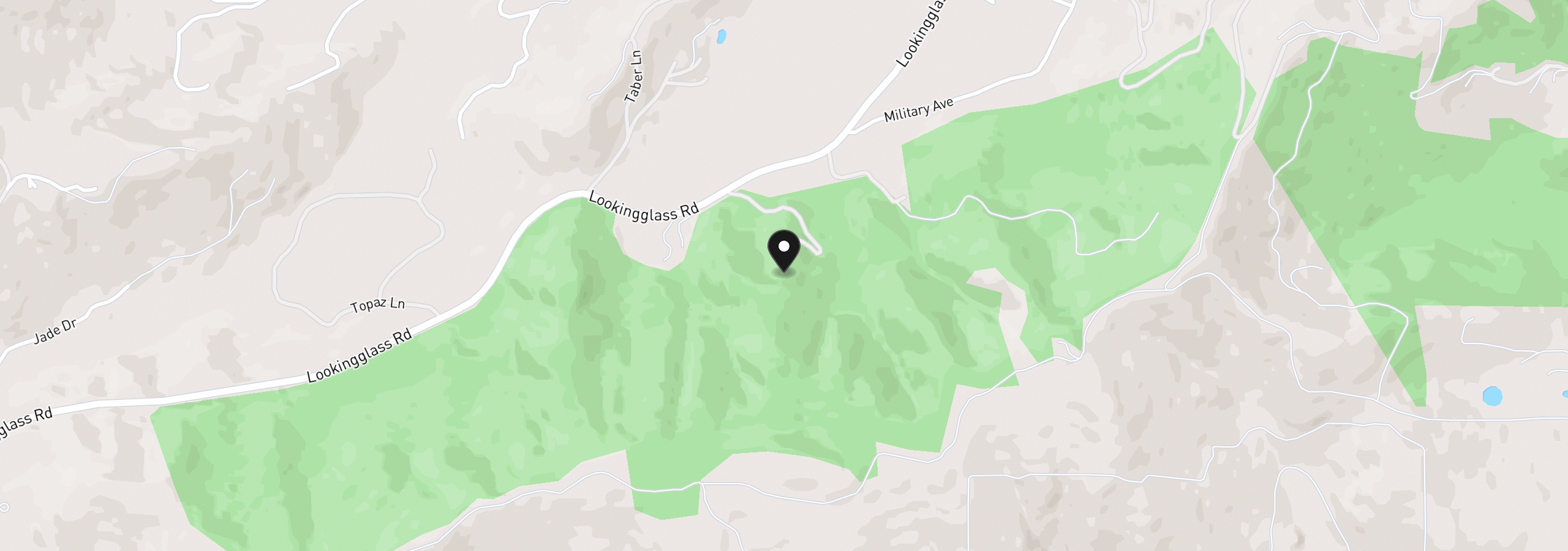 Map showing the location of 0 Lookingglass Rd, Roseburg, OR 97471