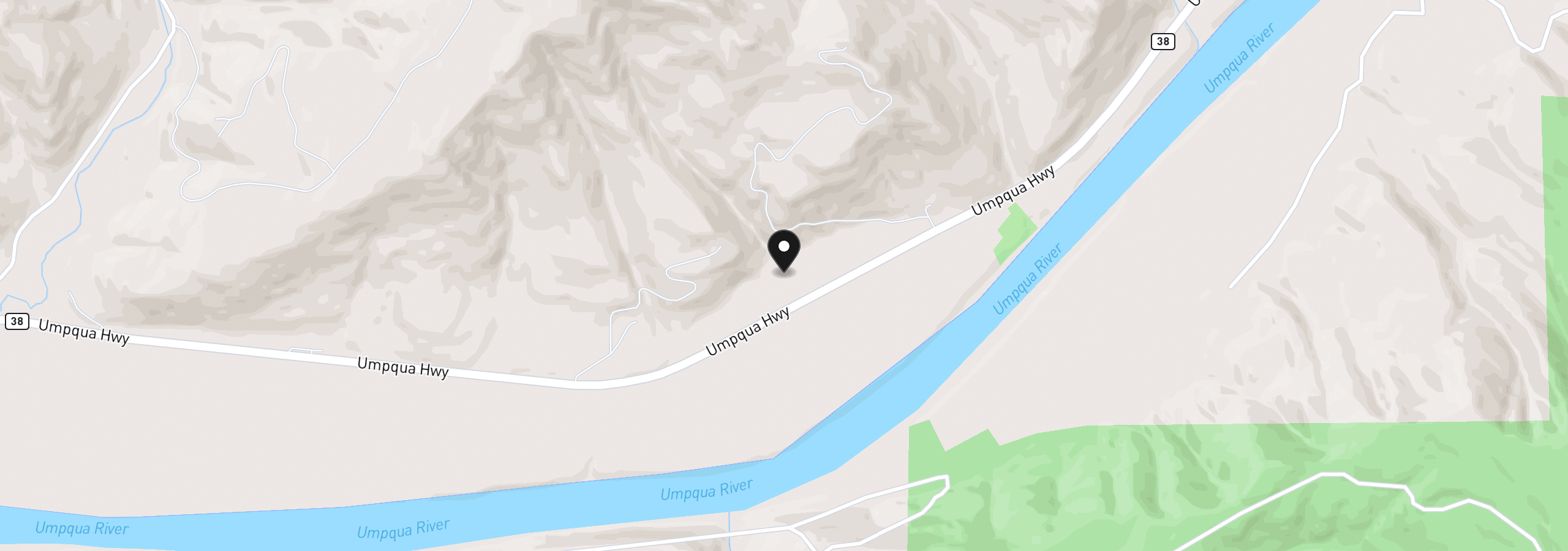 Map showing the location of 27403 State Highway 38, Elkton, OR 97436