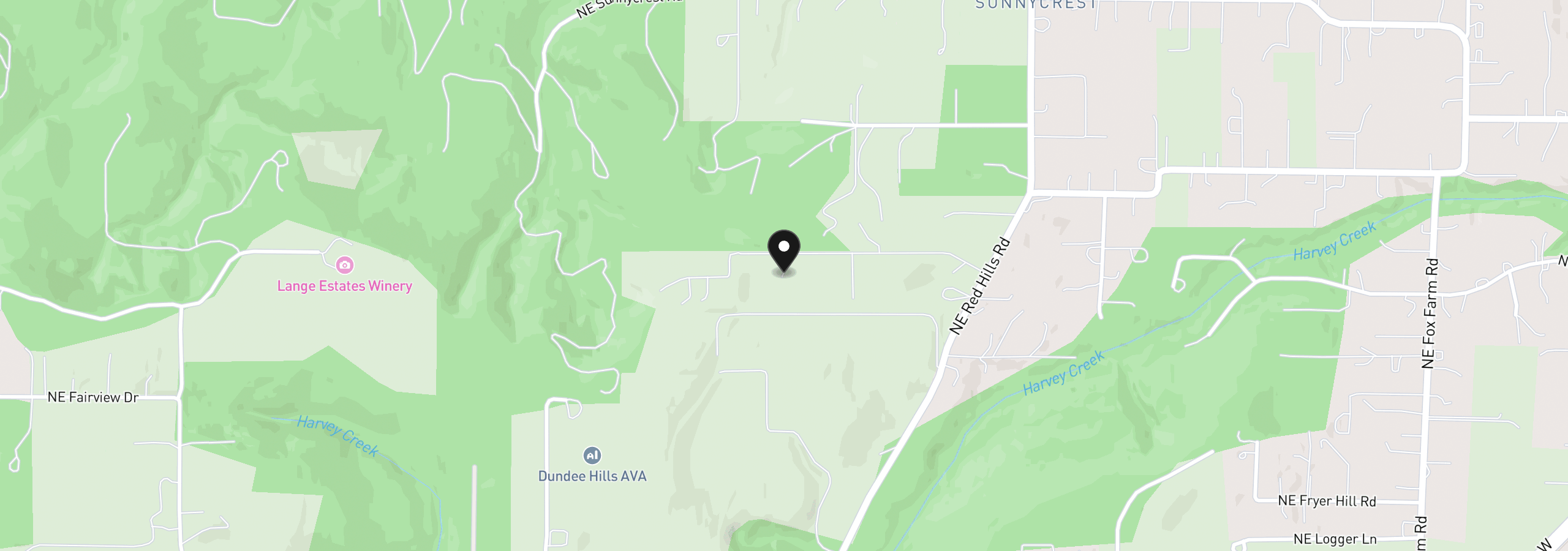 Map showing the location of 20600 NE Overlook Dr, Dundee, OR 97115