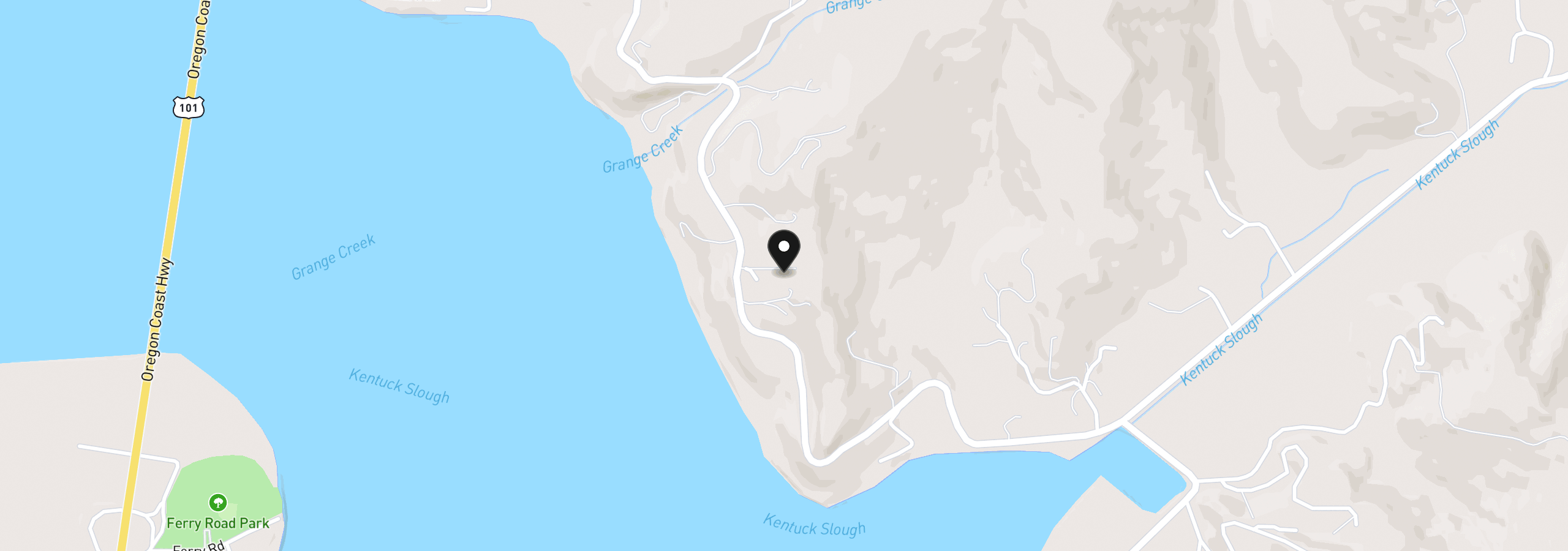 Map showing the location of 93862 McClurg Ln, North Bend, OR 97459