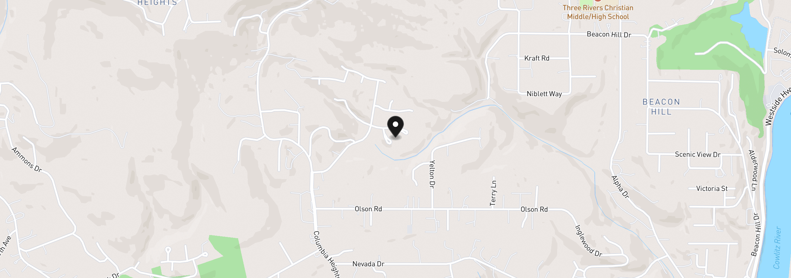 Map showing the location of 225 St James Ct, Longview, Wa 98632