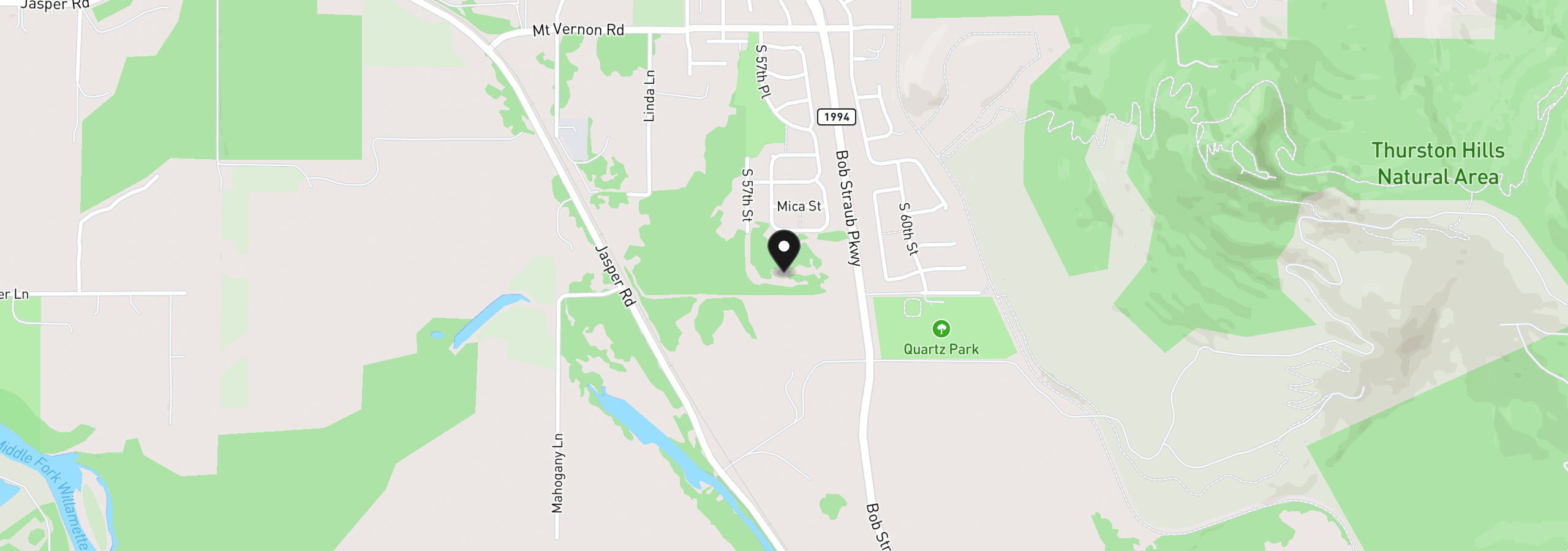 Map showing the location of 5742 Basalt Ct., Springfield, OR 97478