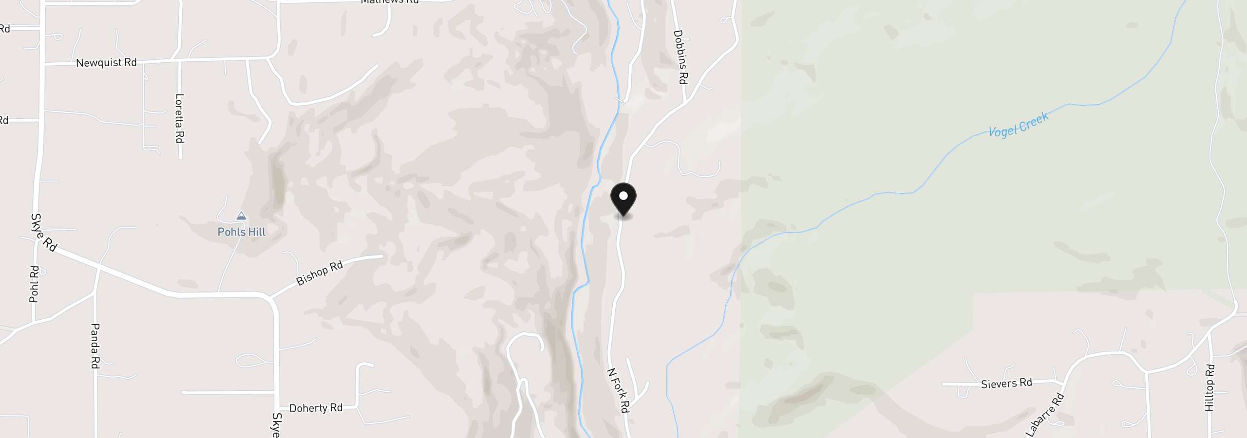 Map showing the location of 0 N Fork Rd, Washougal, Wa 98671
