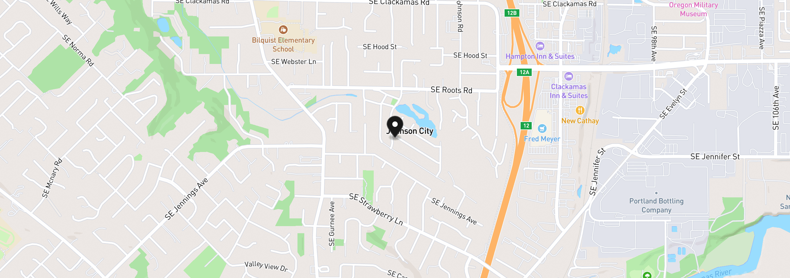Map showing the location of 16510 SE 81st Ave, Milwaukie, OR 97267