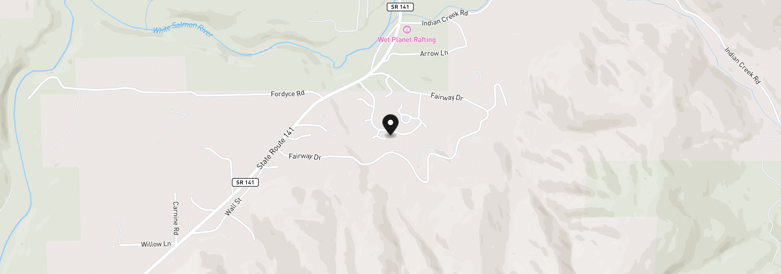 Map showing the location of Lot 14 Husum Greens, White Salmon, Wa 98672