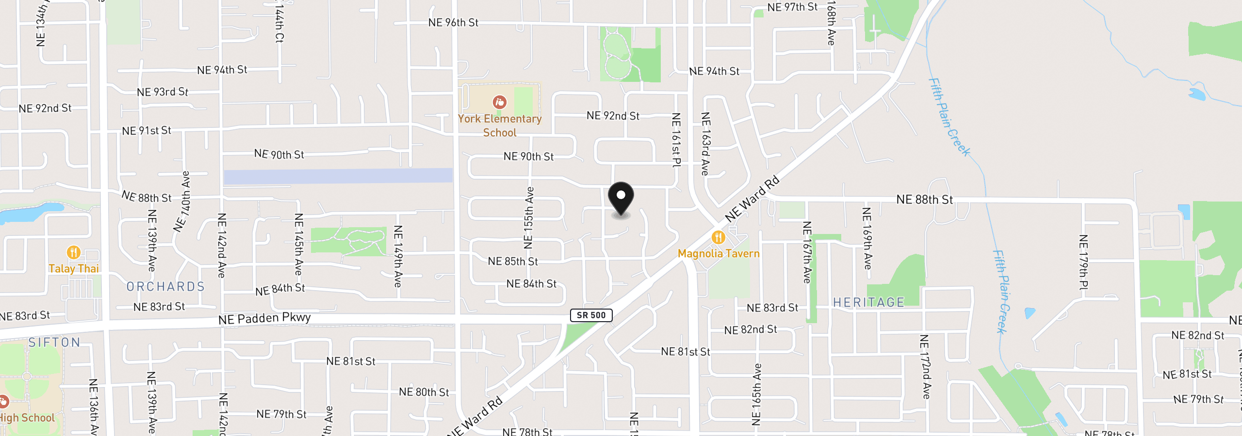 Map showing the location of 15811 NE 87th Cir, Vancouver, Wa 98682