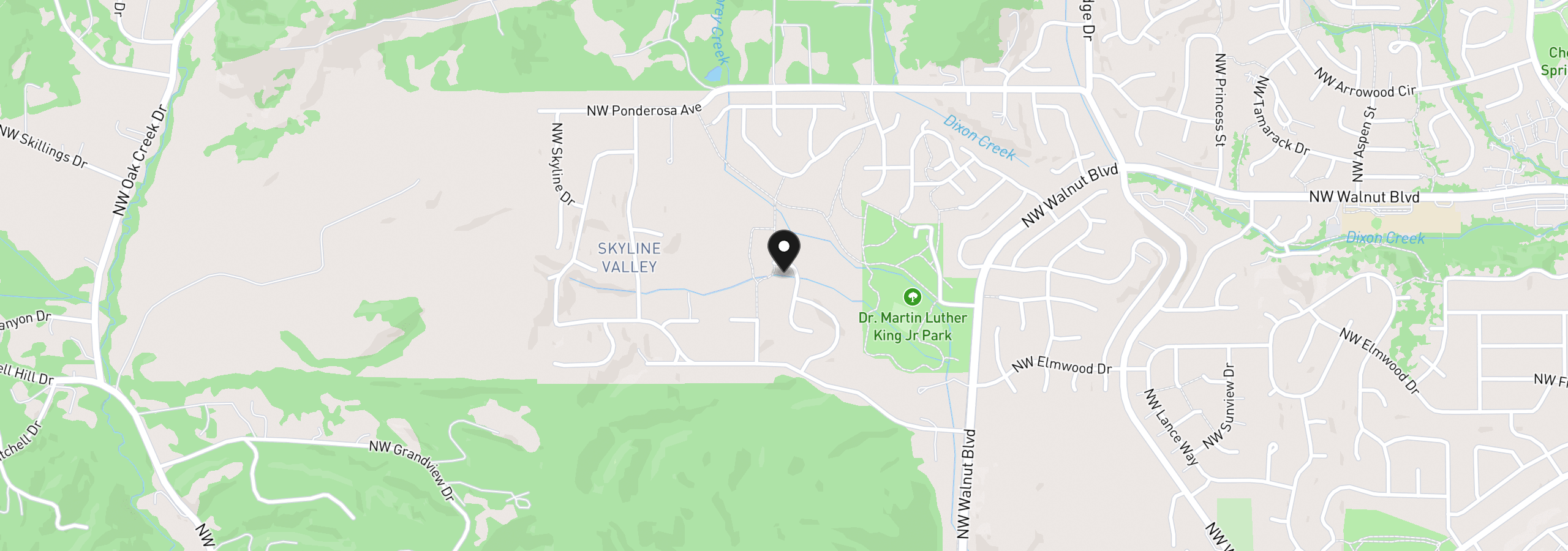 Map showing the location of 5578 NW Tanoak Dr Lot 265, Corvallis, OR 97330