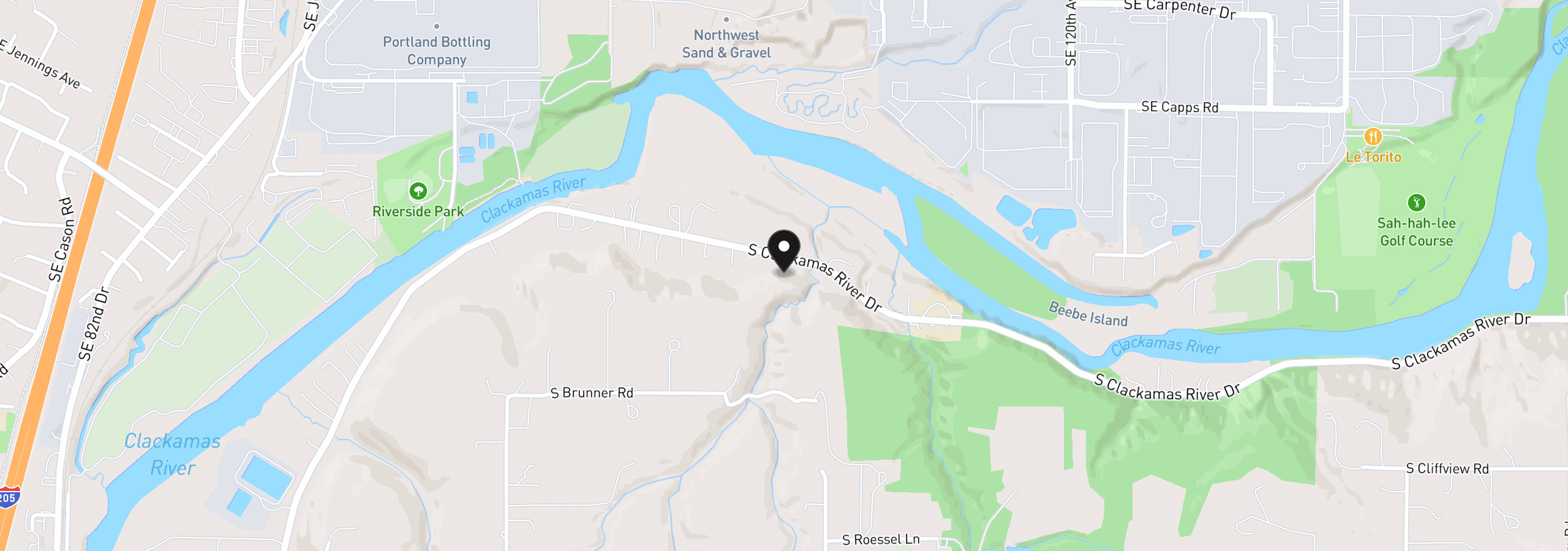 Map showing the location of 0 Parcel 00485905, Oregon City, OR 97045