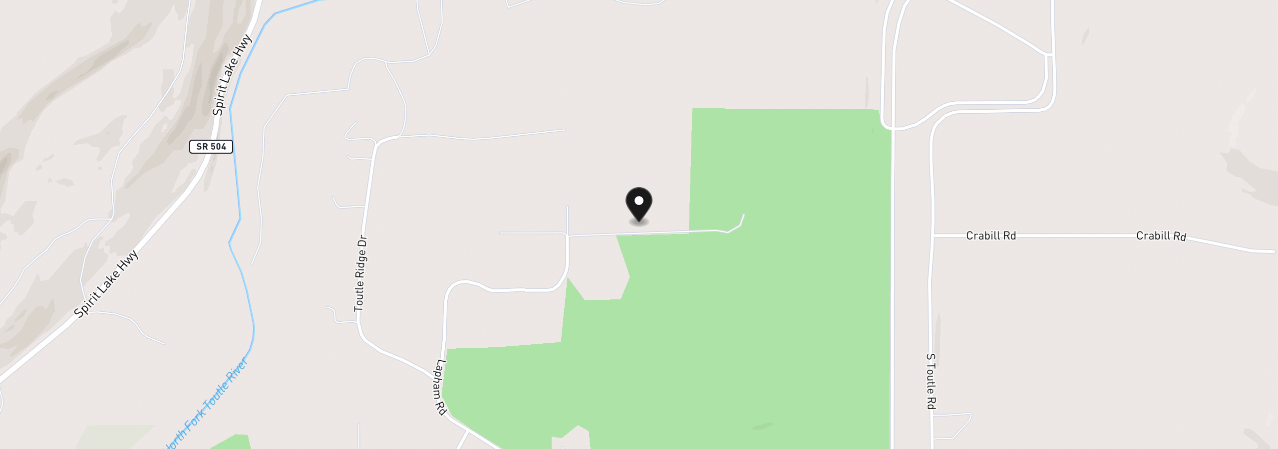 Map showing the location of 178 Mask Ln, Toutle, Wa 98649