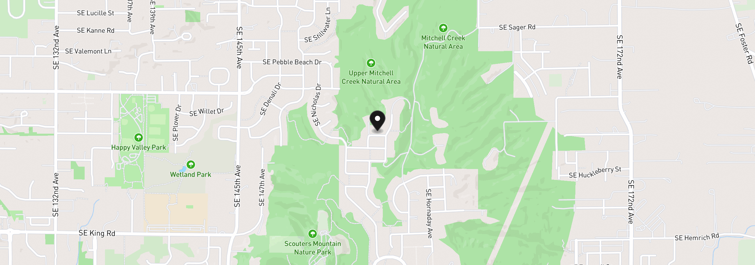 Map showing the location of 15459 SE Sacagawea St, Happy Valley, OR 97086